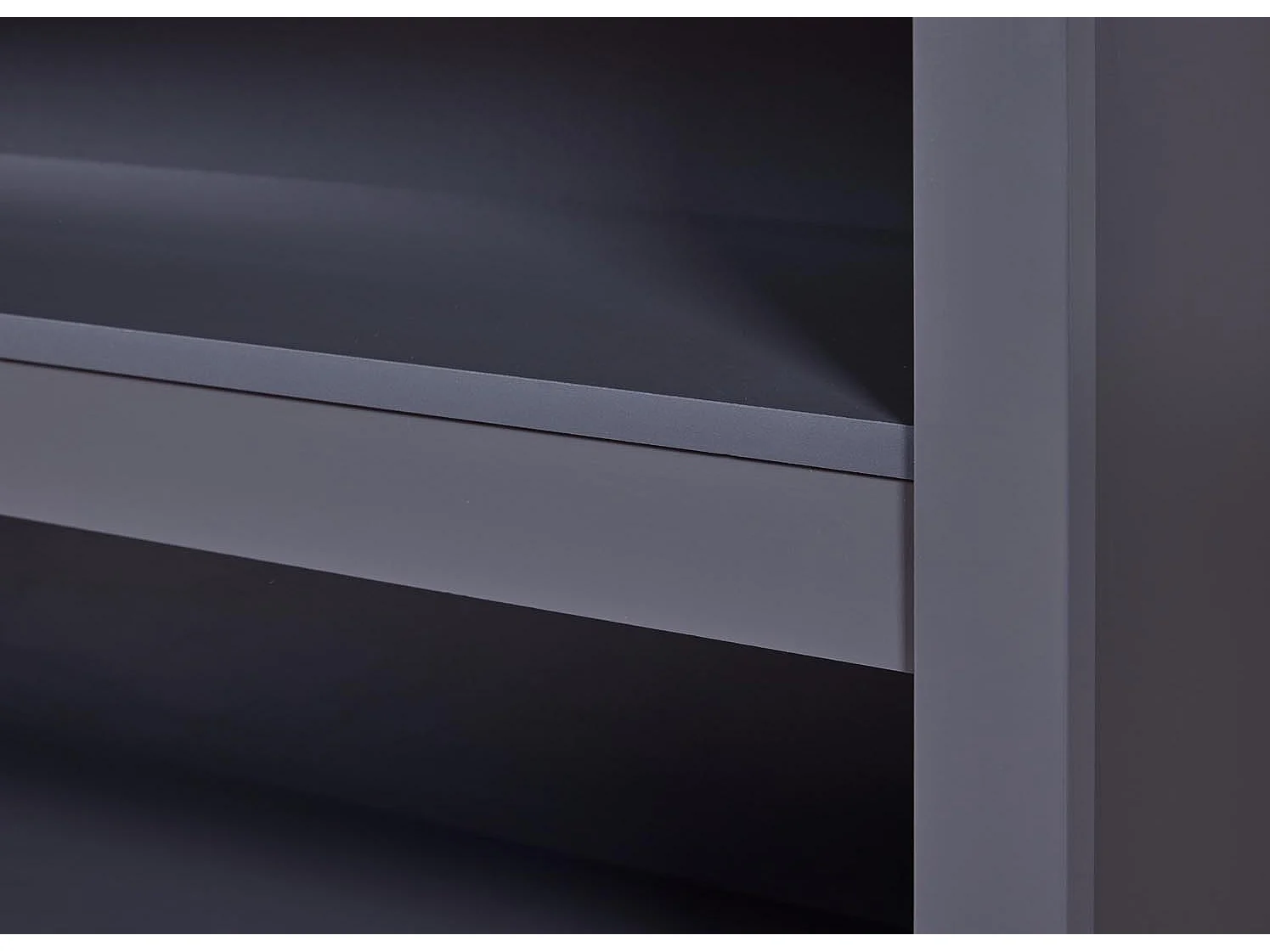 Ilot de Cuisine "Melina" 124cm Anthracite & Chêne