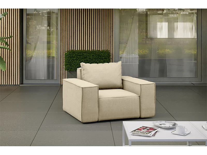 Fauteuil de jardin SONNE, tissu ARTICLE, beige