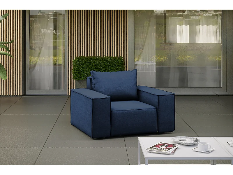 Gartenmöbel Sessel SONNE, Stoff ARTIKEL, Marineblau