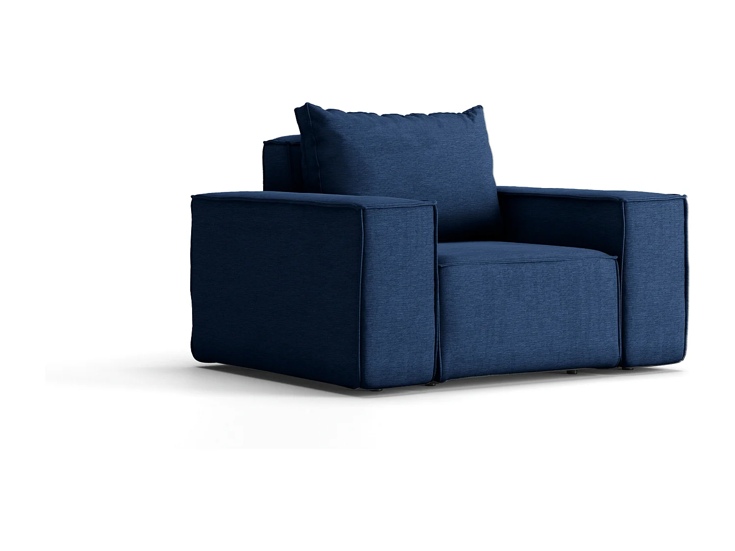 Salon de jardin fauteuil SONNE, tissu ARTICLE, bleu marine