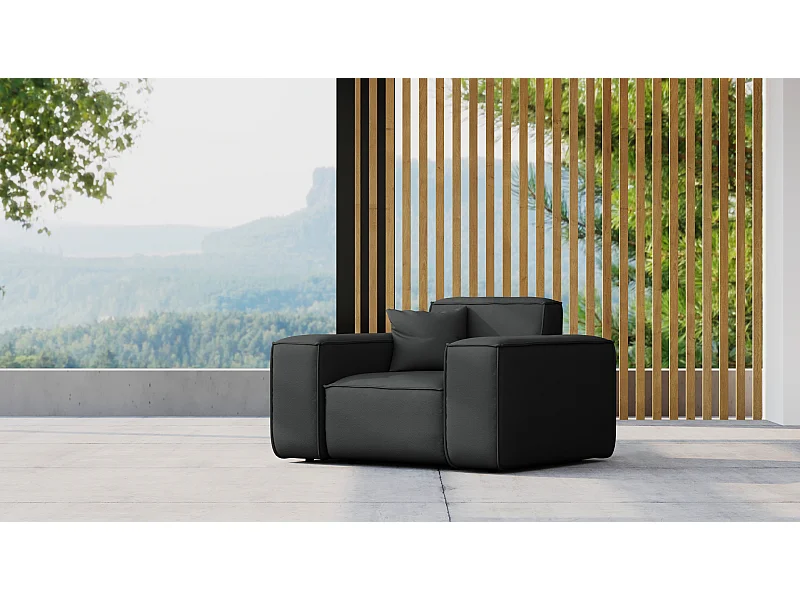 Tuinmeubel fauteuil MALIBU, stof ODYSSEY, zwart