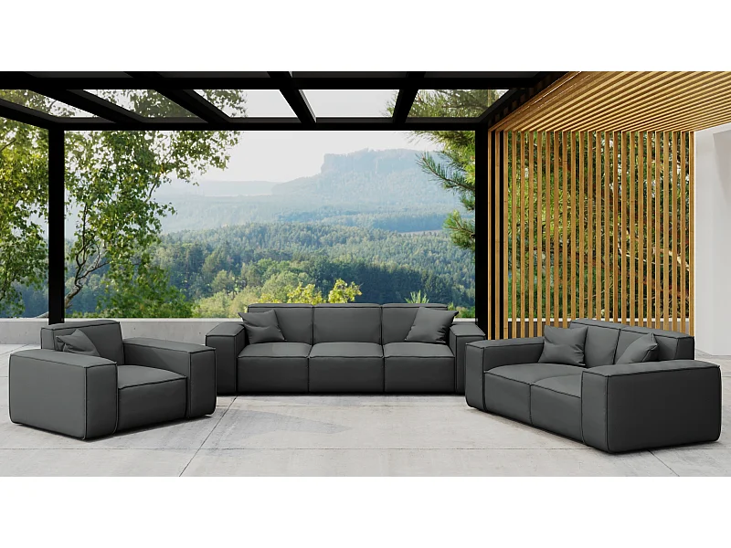 Tuinmeubelset 3+2+1 MALIBU, stof ODYSSEY, antraciet