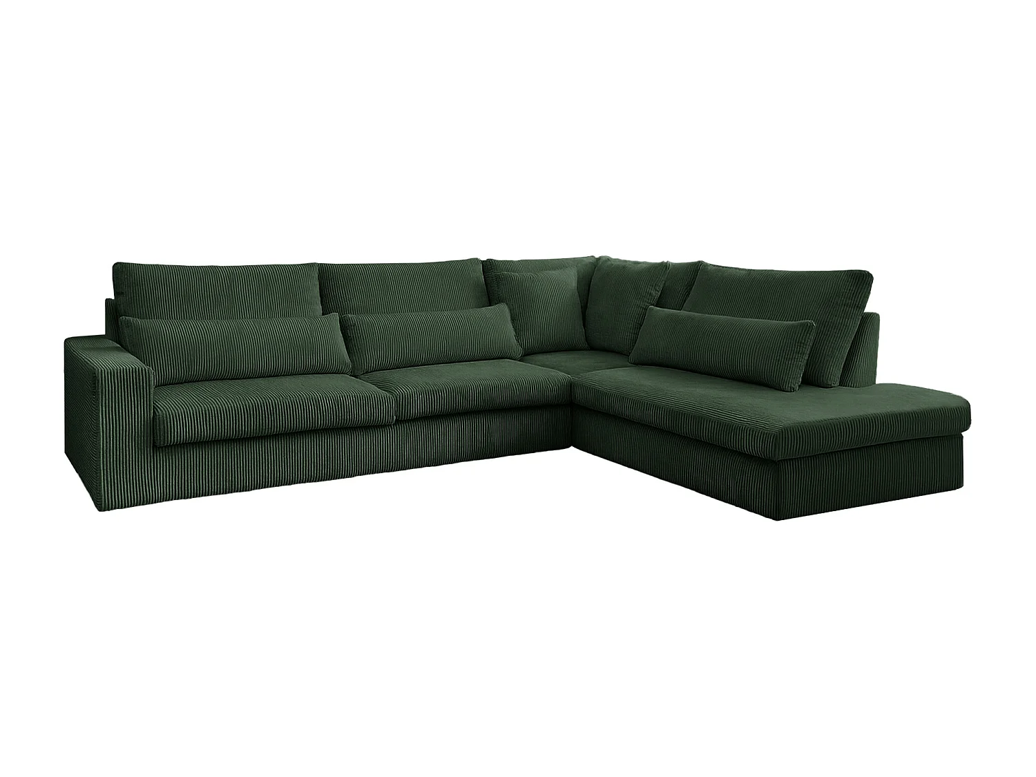 Ecksofa L-Form SVEN Stoff Poso Grün Rechts