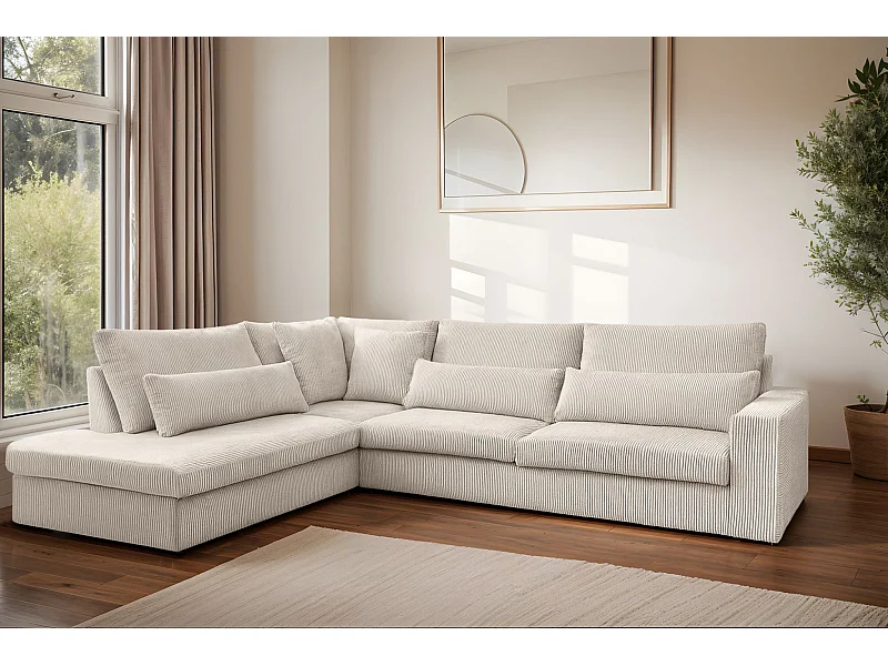 Ecksofa L-Form SVEN Stoff Poso Beige Links