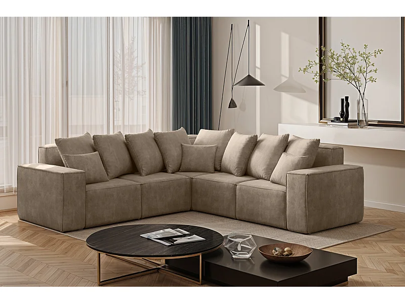 Hoekbank, Corner ELLA, stof Noel, beige