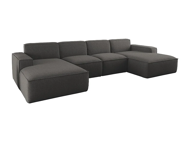 Ecksofa U-Form Siena mit Stoff Artico Anthrazit
