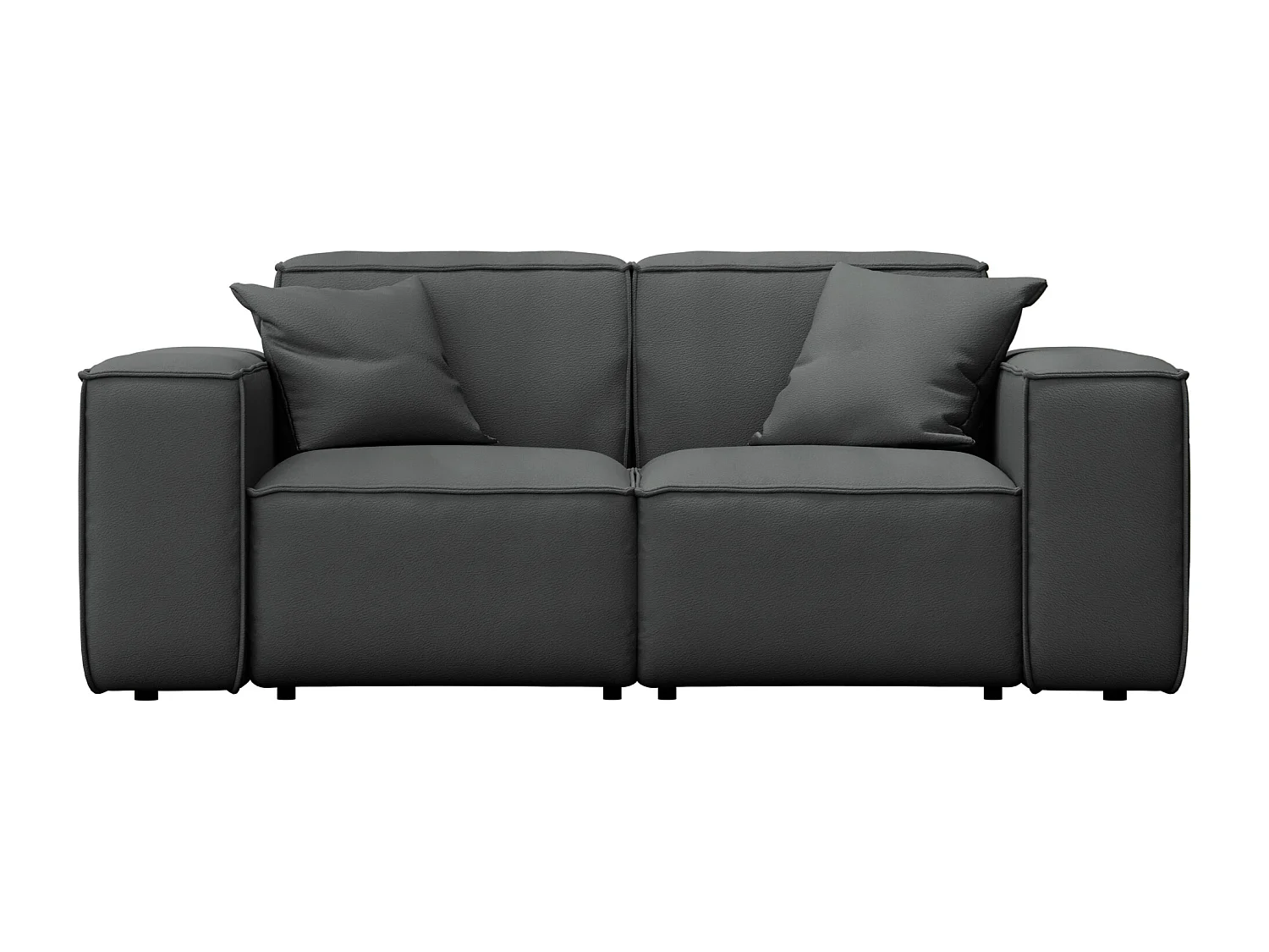 Salon de jardin canapé deux places MALIBU, tissu ODYSSEY, anthracite