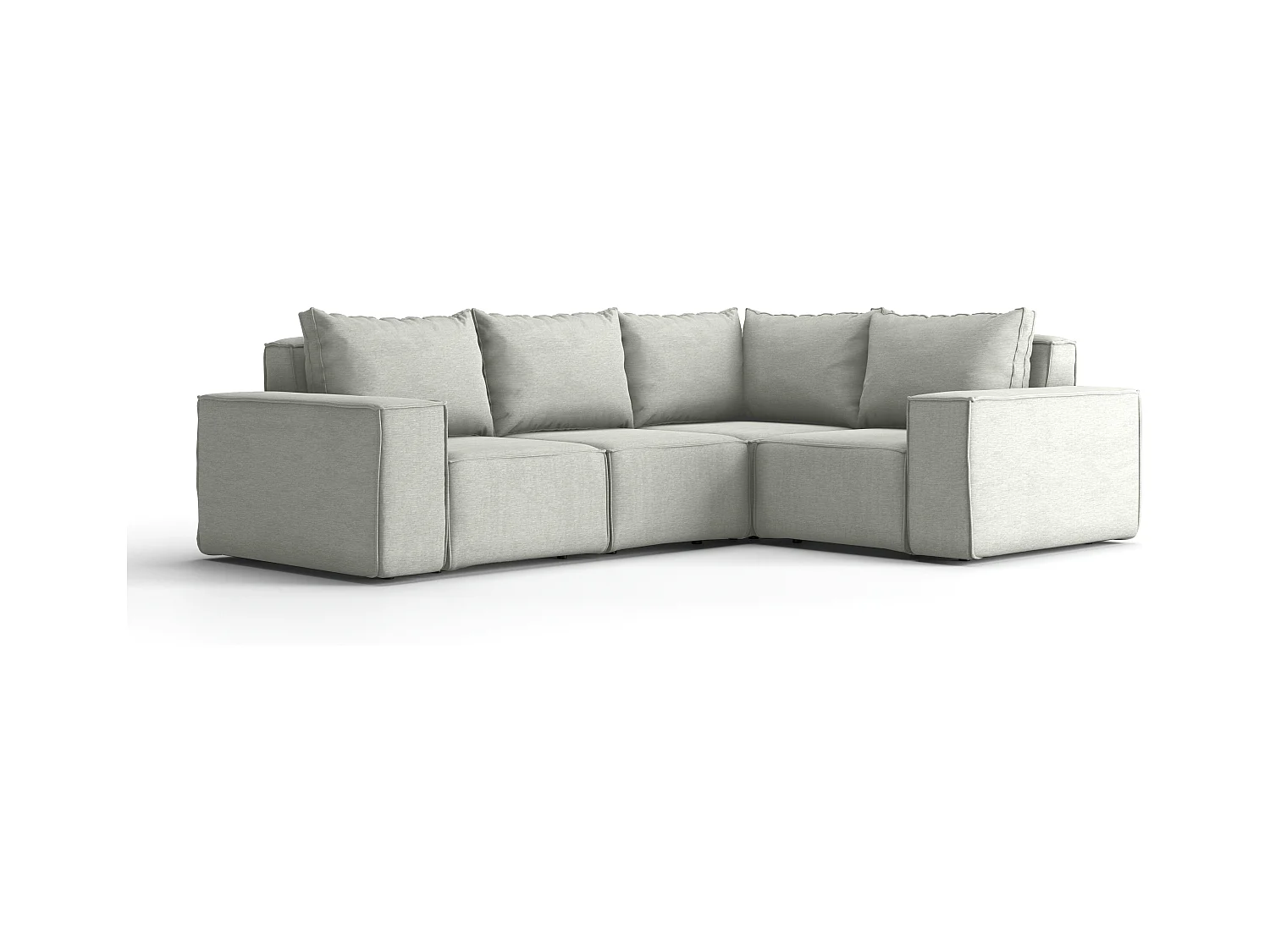 Gartenmöbel Ecksofa SONNE, Stoff ARTIKEL, Hellgrau, Links