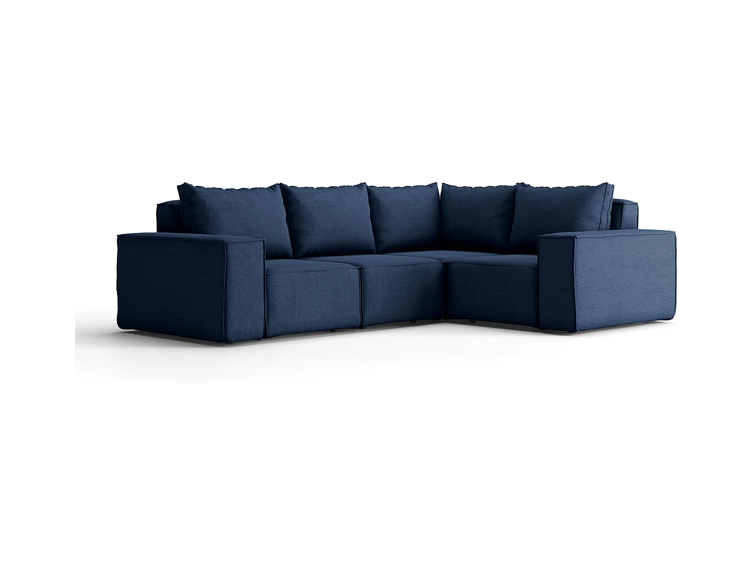 Gartenmöbel Ecksofa SONNE, Stoff ARTIKEL, Marineblau, Links