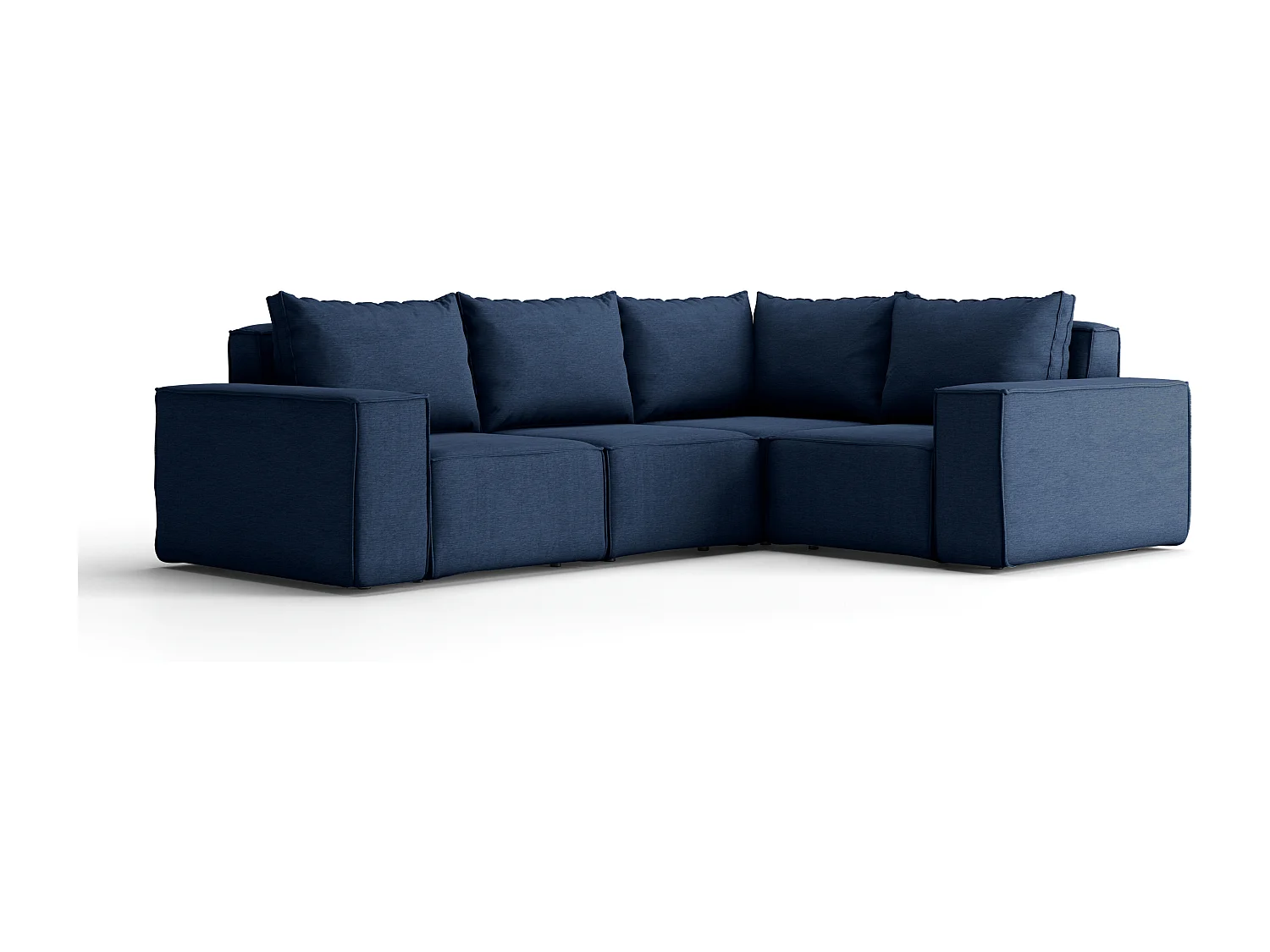 Salon de jardin canapé d'angle SONNE, tissu ARTICLE, bleu marine, gauche