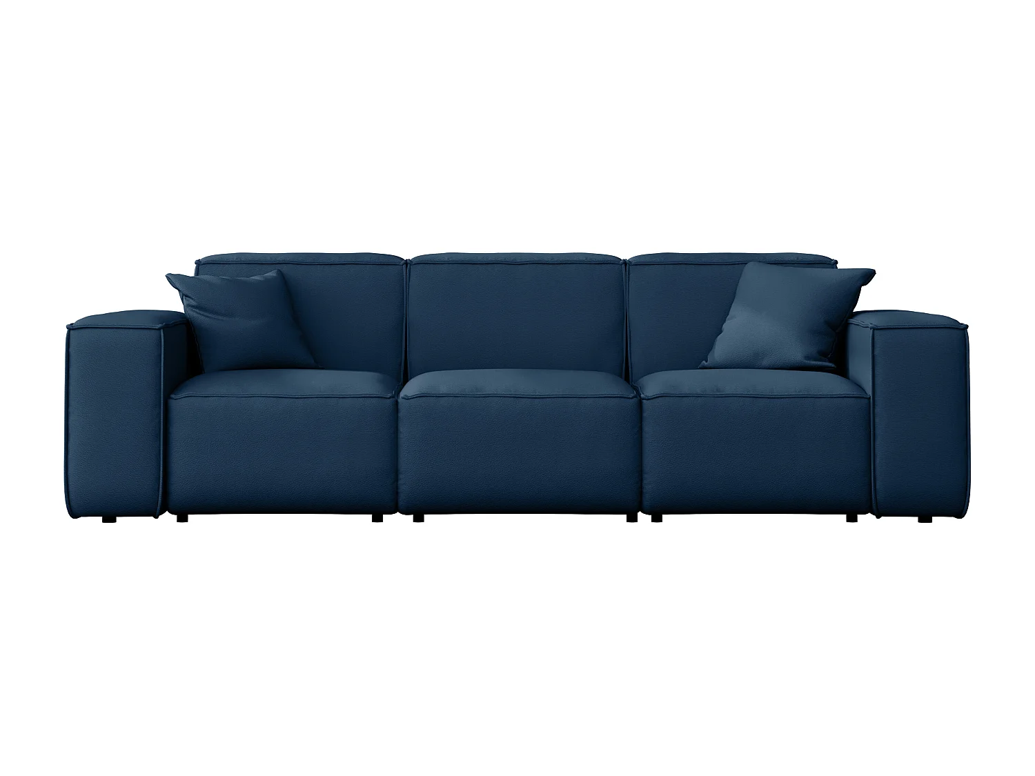 Salon de jardin canapé trois places MALIBU, tissu ODYSSEY, bleu marine