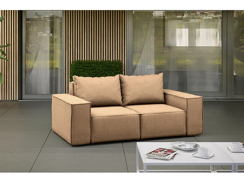 Tuinmeubelbank tweezits SONNE, stof ARTICLE, cappuccino