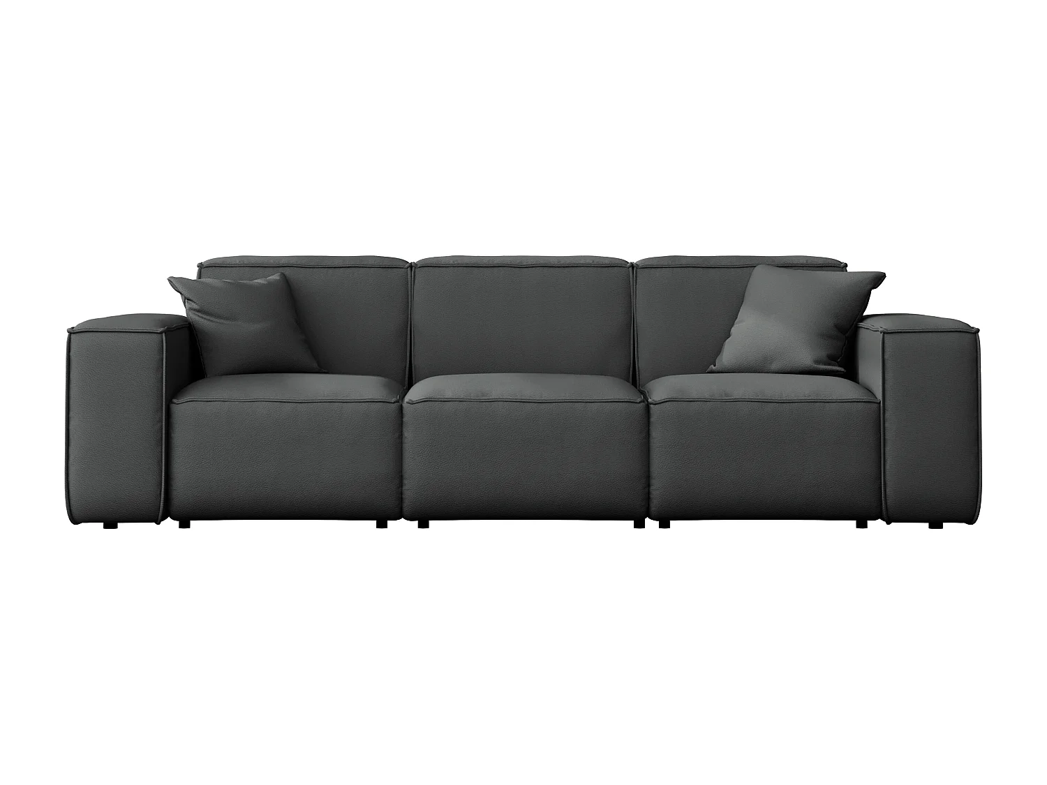 Salon de jardin canapé trois places MALIBU, tissu ODYSSEY, anthracite