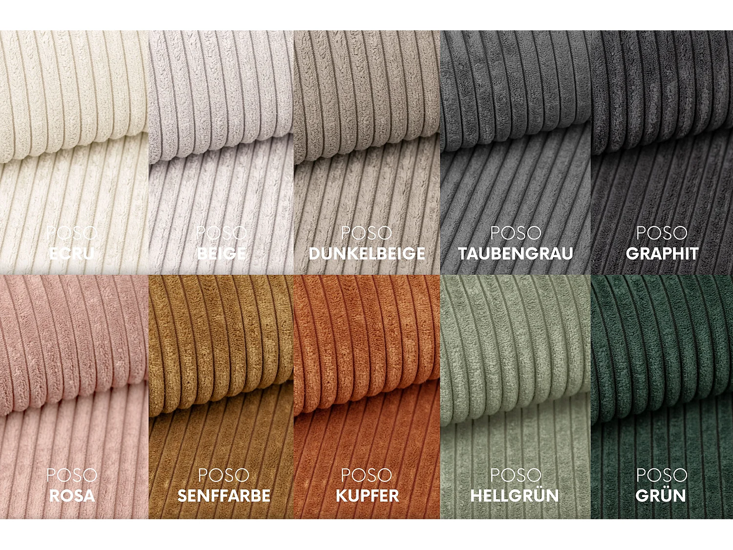 Canapé d'angle en L SVEN tissu Poso Vert Gauche