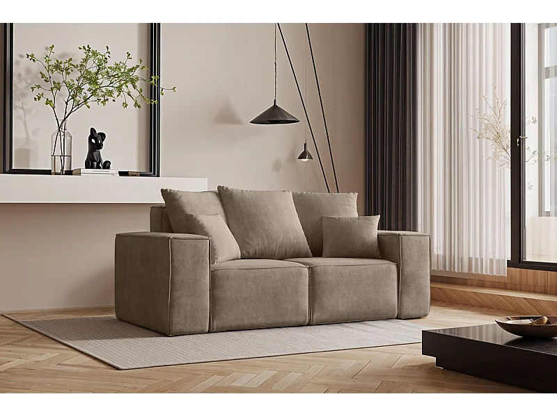 Bank, tweezitsbank ELLA, stof Noel, beige