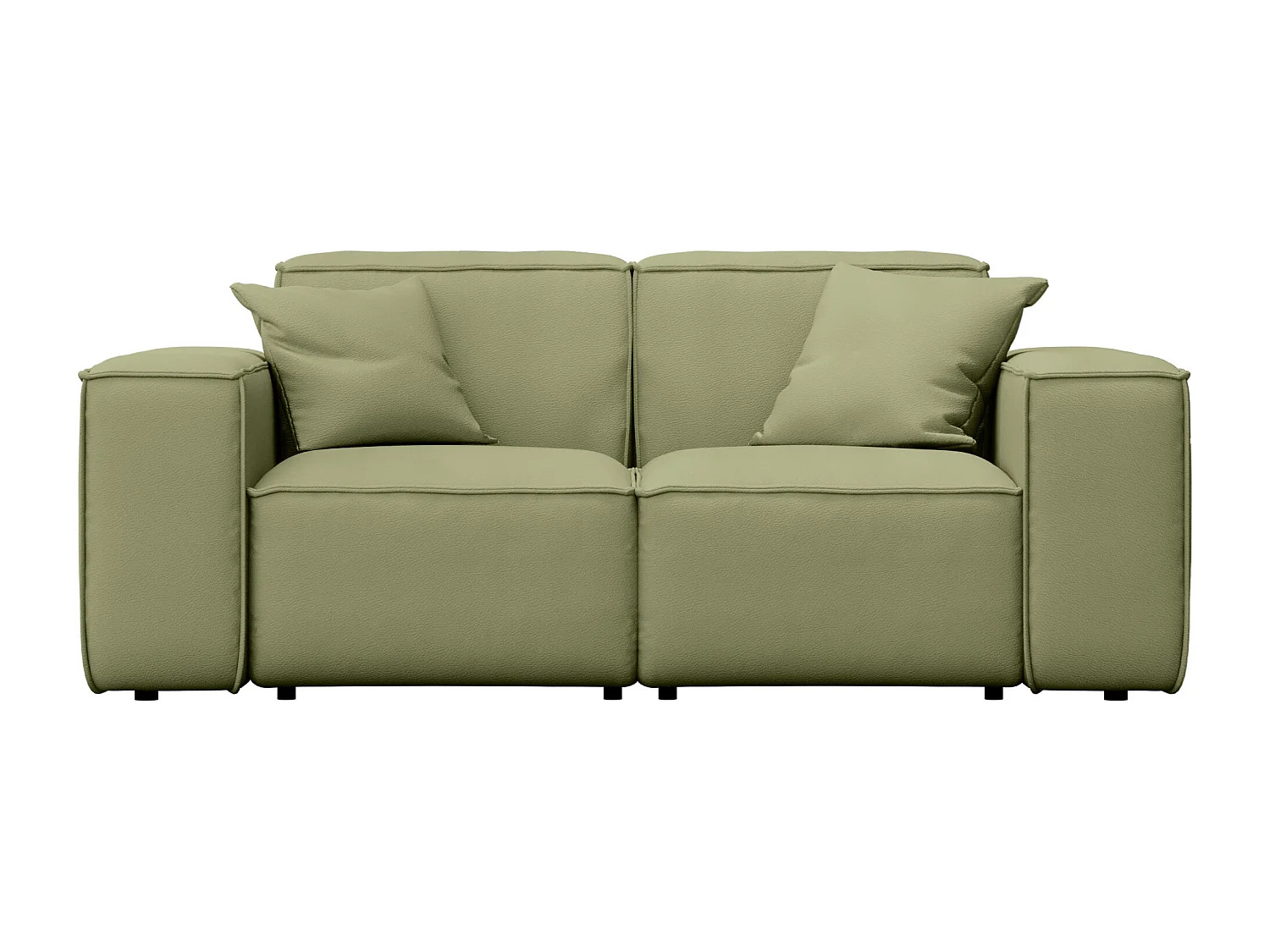 Salon de jardin canapé deux places MALIBU, tissu ODYSSEY, vert clair