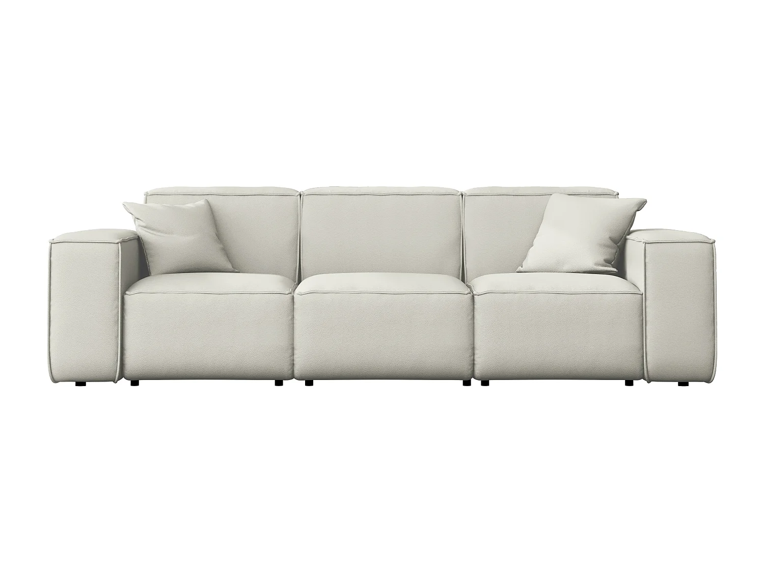 Salon de jardin canapé trois places MALIBU, tissu ODYSSEY, crème