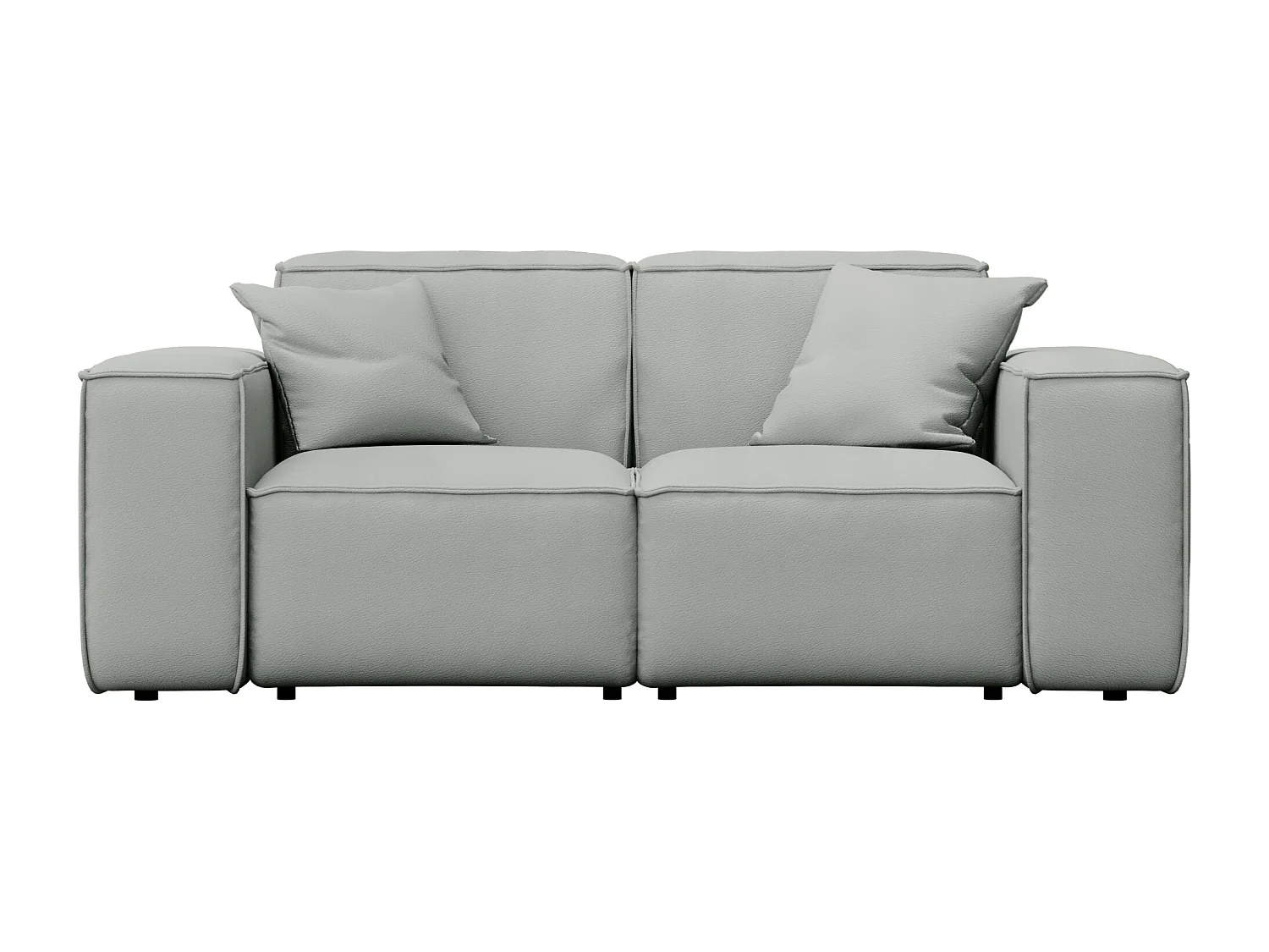 Tuinmeubelbank tweezits MALIBU, stof ODYSSEY, lichtgrijs