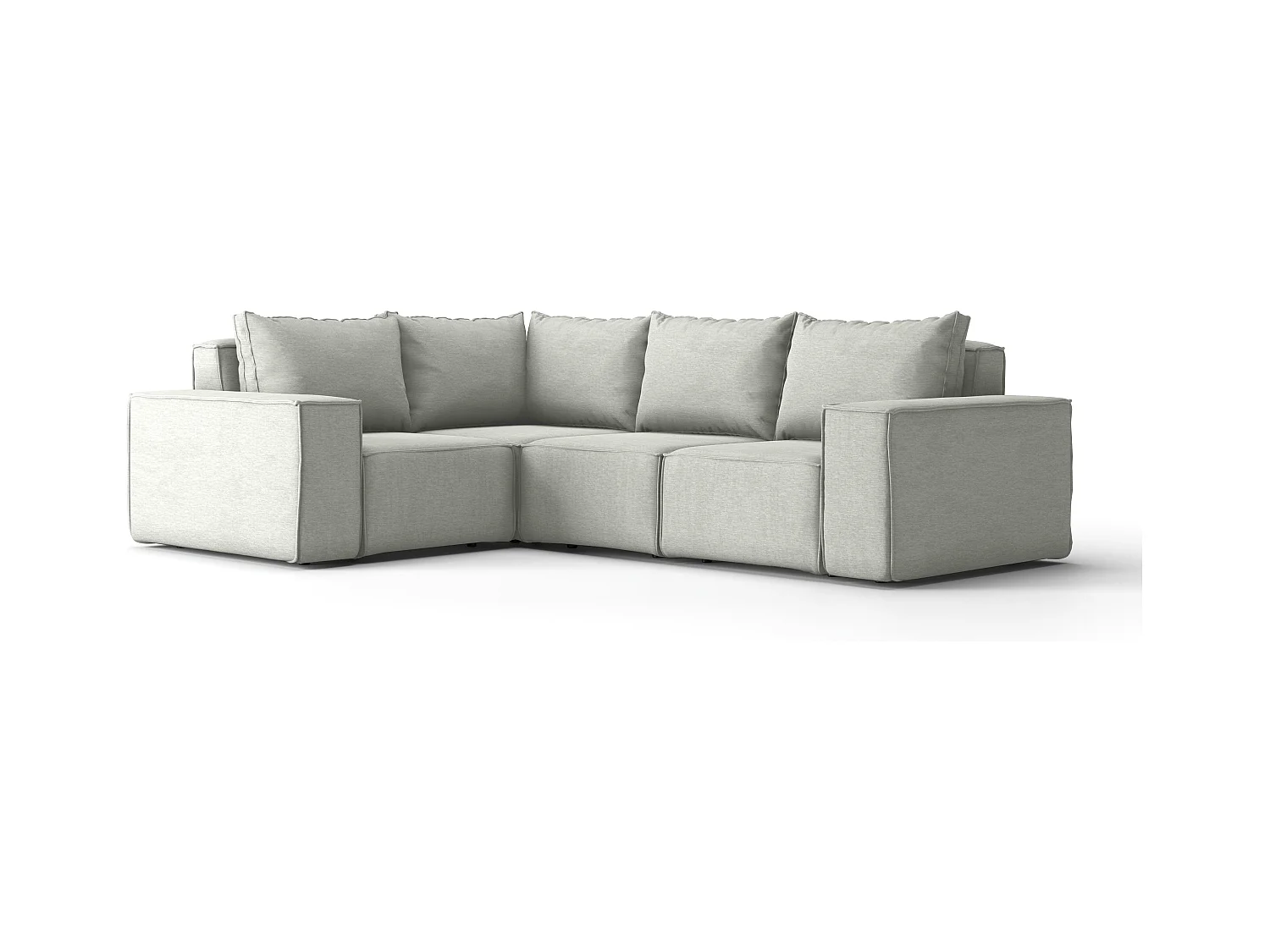 Tuinmeubel hoekbank SONNE, stof ARTICLE, lichtgrijs, rechts