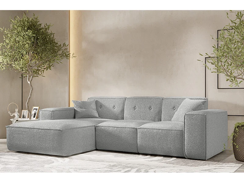 Ecksofa PULA L-Form, Stoff Antic, Grau, Links