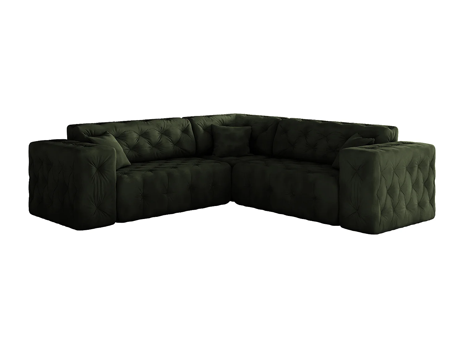 Ecksofa Corner LUX, Stoff Whisper, Grün