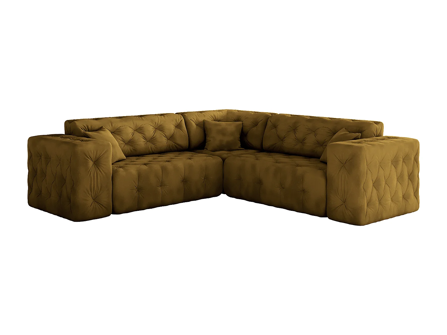Ecksofa Corner LUX, Stoff Whisper, Golden