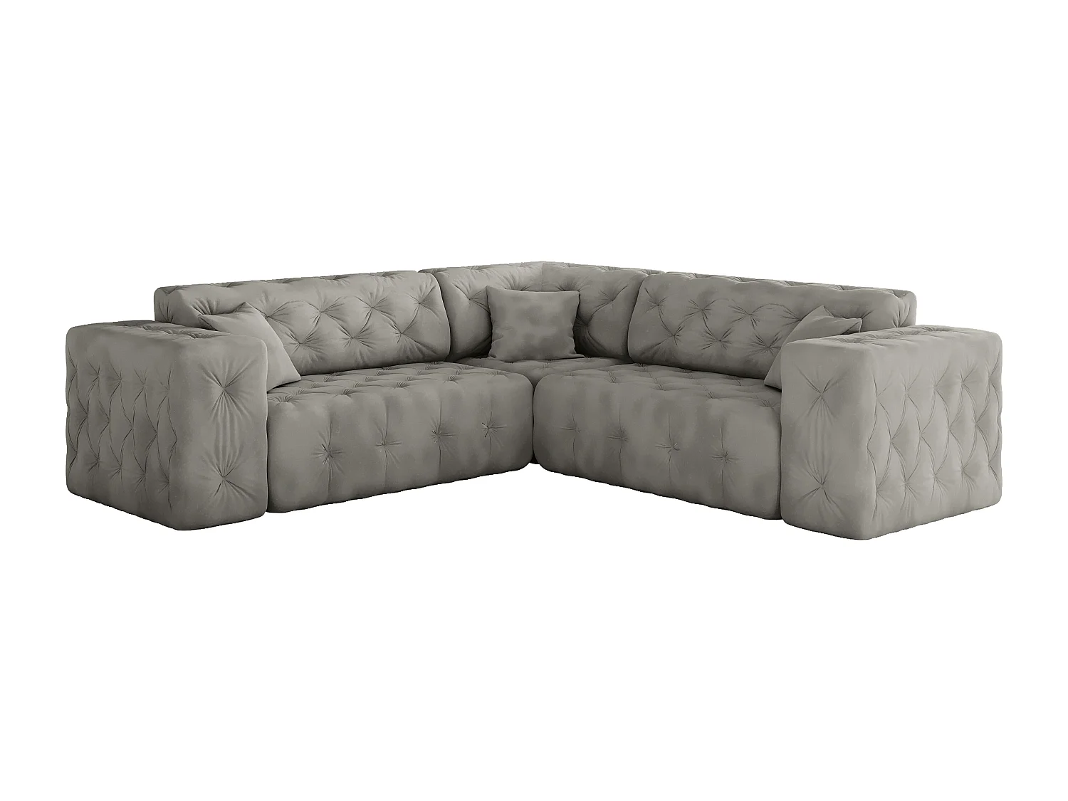 Ecksofa Corner LUX, Stoff Whisper, Silber