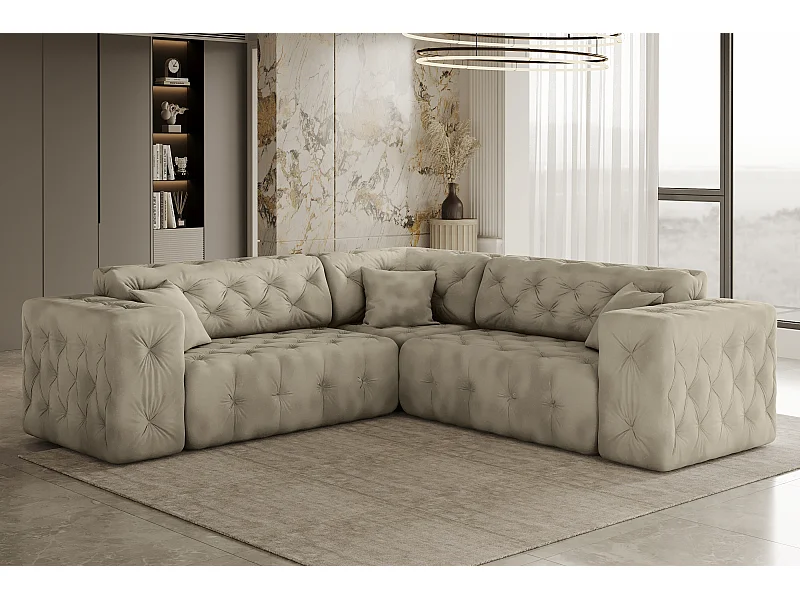 Hoekbank Corner LUX, stof Whisper, crème