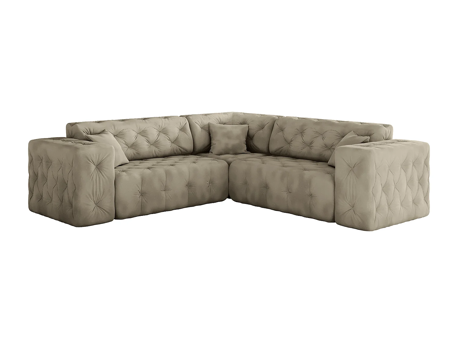 Ecksofa Corner LUX, Stoff Whisper, Creme