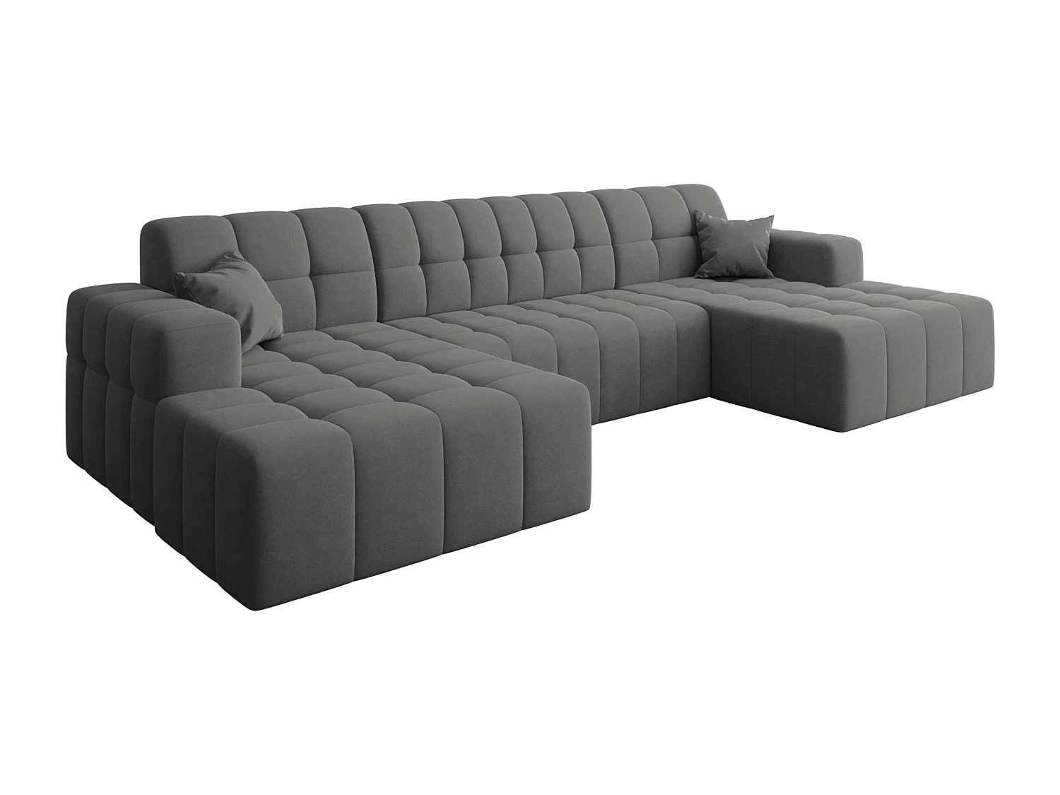 Ecksofa NIMES U-Form, Stoff Portland, Anthrazit