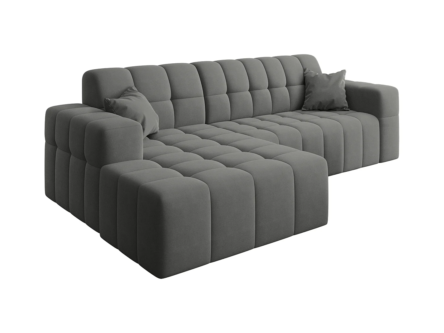 Ecksofa NIMES L-Form, Stoff Portland, Anthrazit, Links