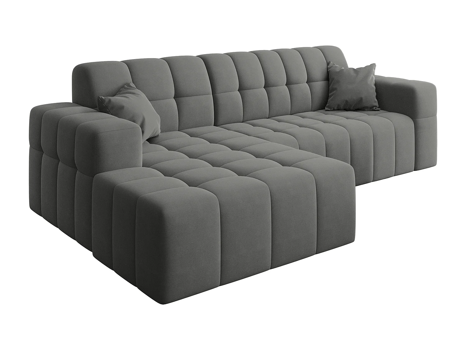 Ecksofa NIMES L-Form, Stoff Portland, Anthrazit, Links
