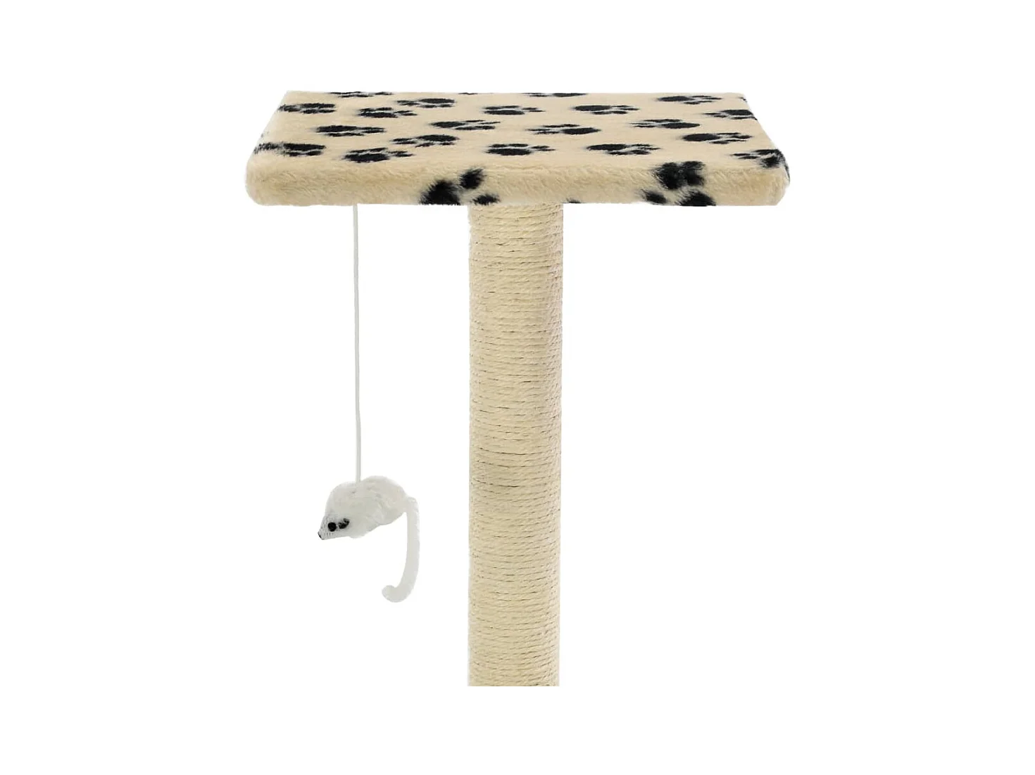 Sophie-Manon  Arbre à chat avec griffoir en sisal 95 cm Beige Motif de pattes