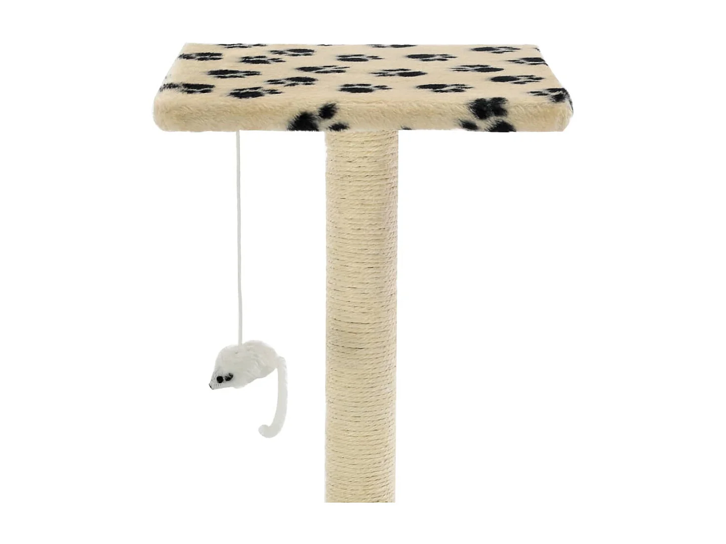 Sophie-Manon  Arbre à chat avec griffoir en sisal 95 cm Beige Motif de pattes