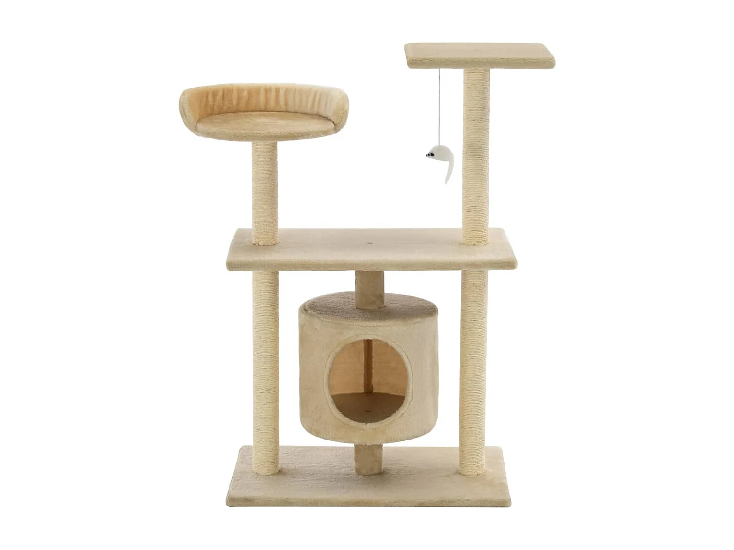 Sophie-Manon  Arbre à chat avec griffoirs en sisal 95 cm Beige