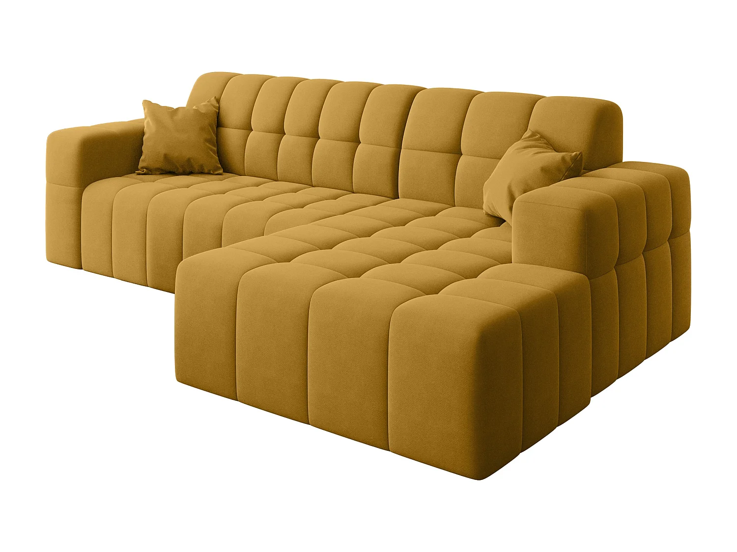 Ecksofa NIMES L-Form, Stoff Portland, Gelb, Rechts