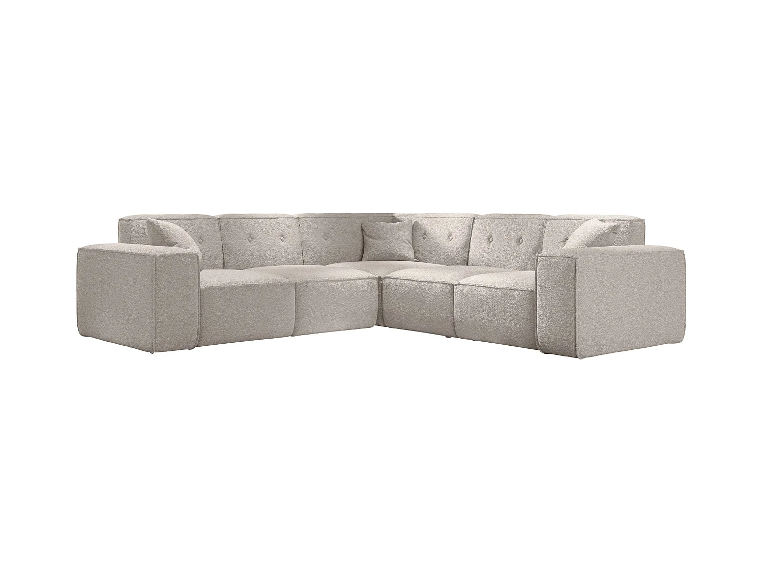 Canapé d'angle PULA, tissu Antic, beige