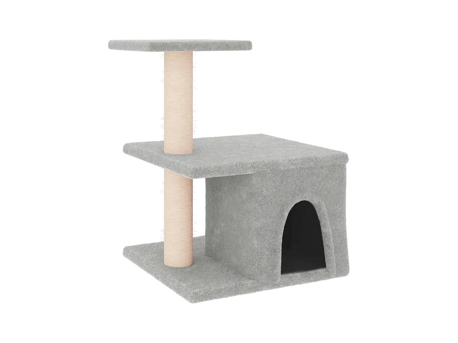 Xyran  Arbre à chat avec griffoirs en sisal gris clair 48 cm