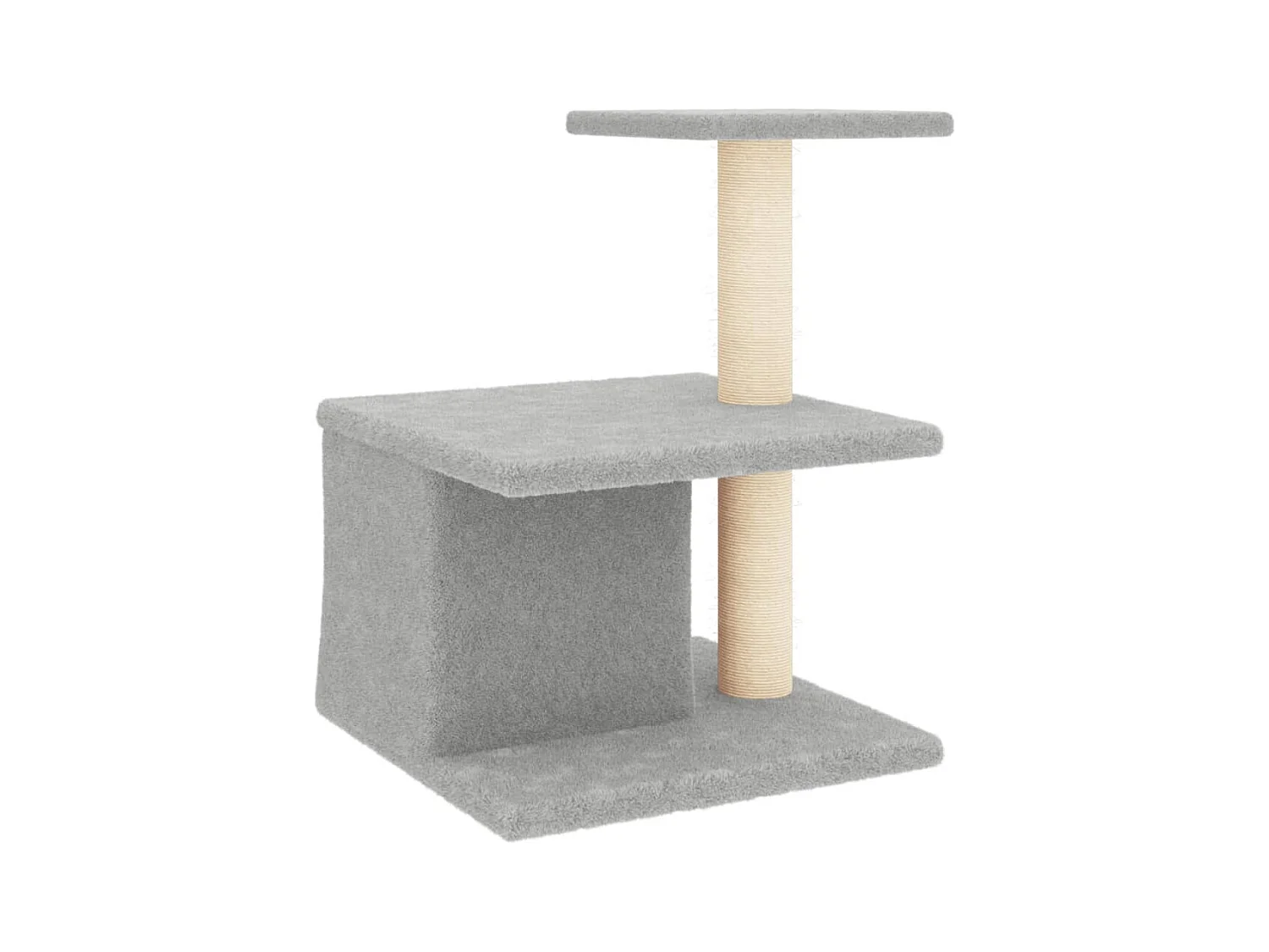 Xyran  Arbre à chat avec griffoirs en sisal gris clair 48 cm