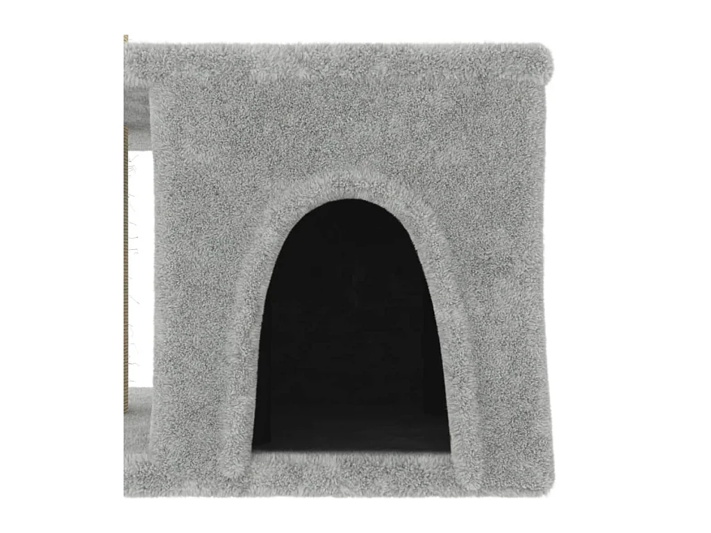 Xyran  Arbre à chat avec griffoirs en sisal gris clair 48 cm