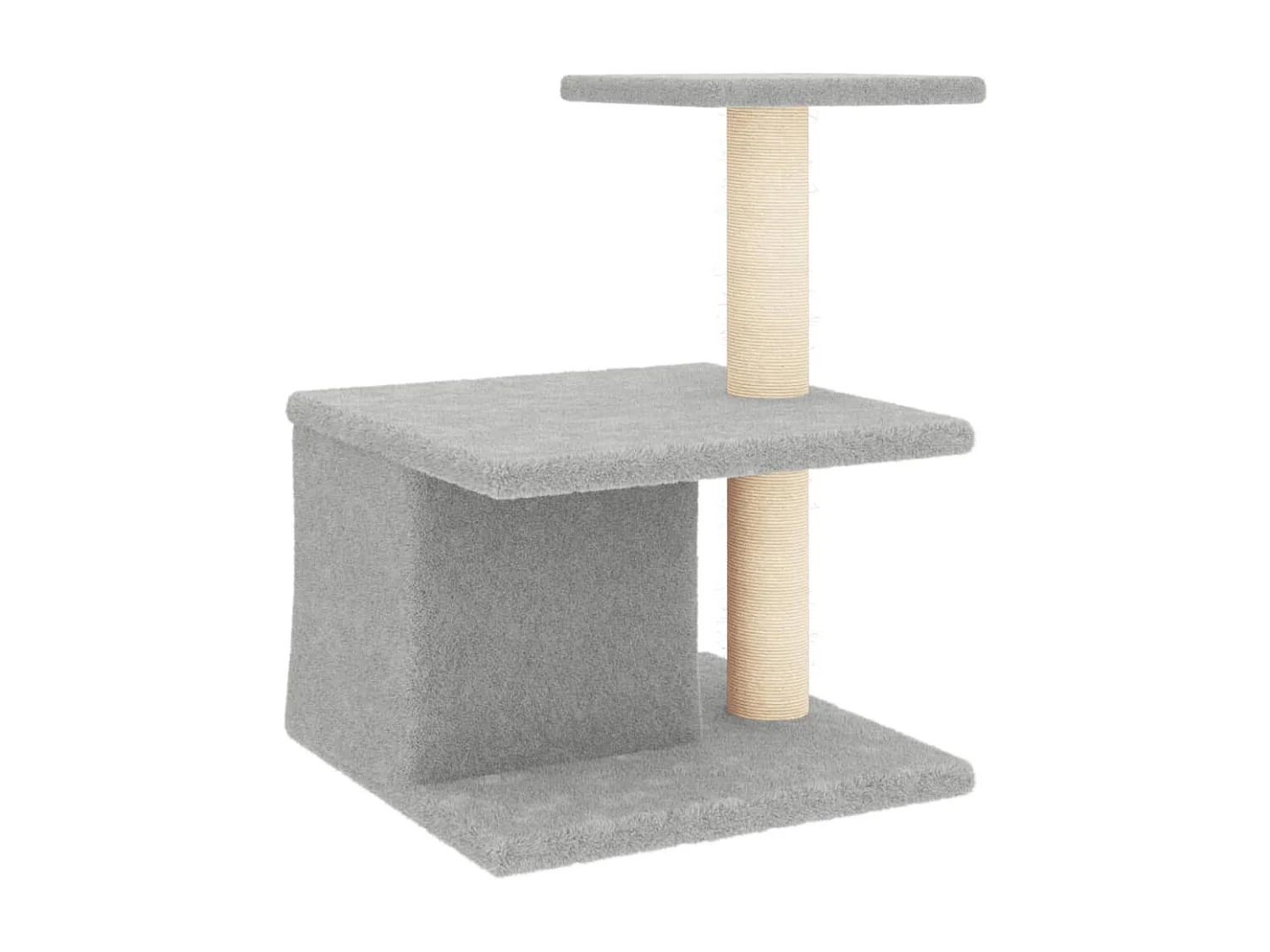 Xyran  Arbre à chat avec griffoirs en sisal gris clair 48 cm