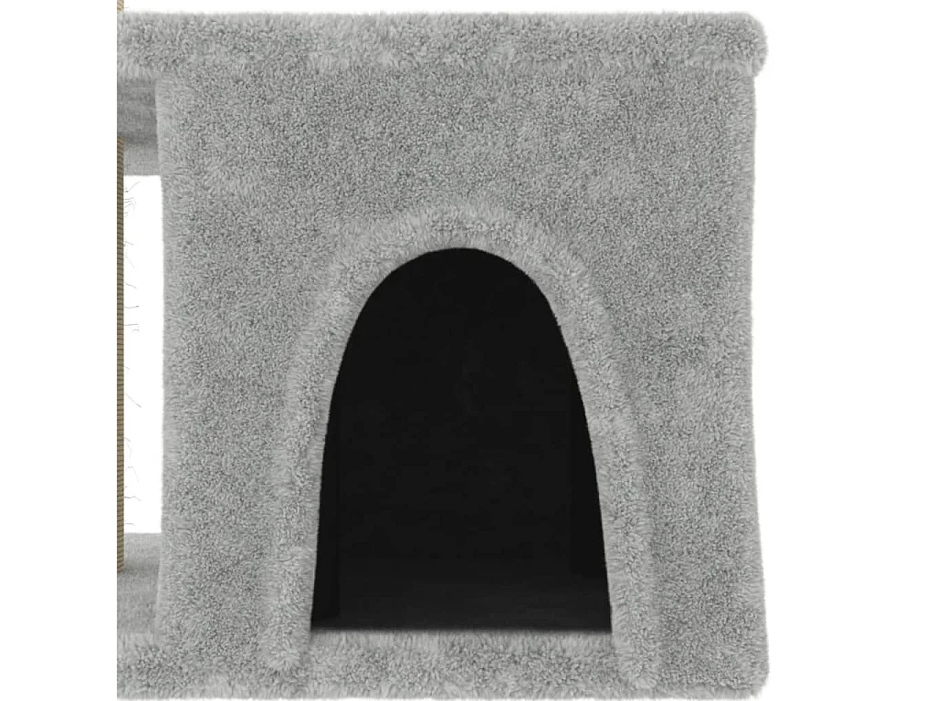 Xyran  Arbre à chat avec griffoirs en sisal gris clair 48 cm