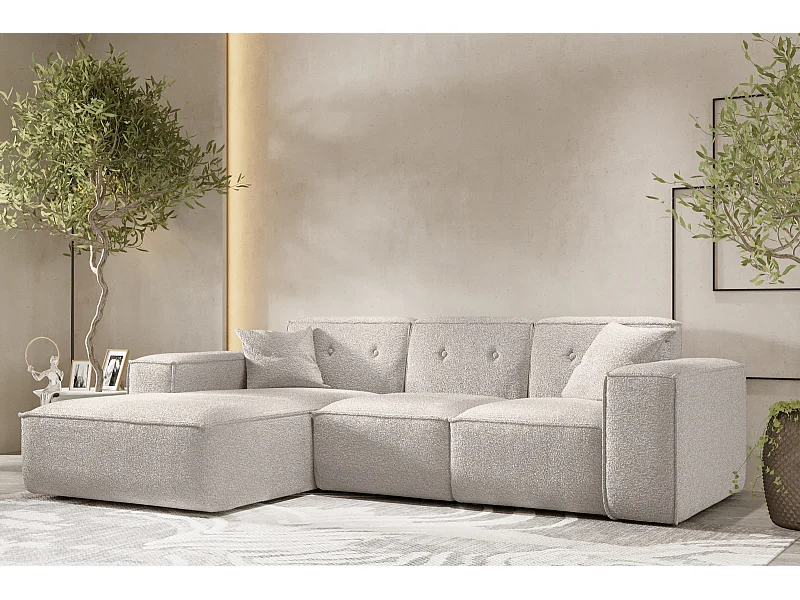 Ecksofa PULA L-Form, Stoff Antic, Beige, Links