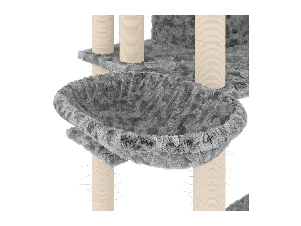 Teresa Paz  Arbre à chat avec griffoirs en sisal Gris clair 191 cm