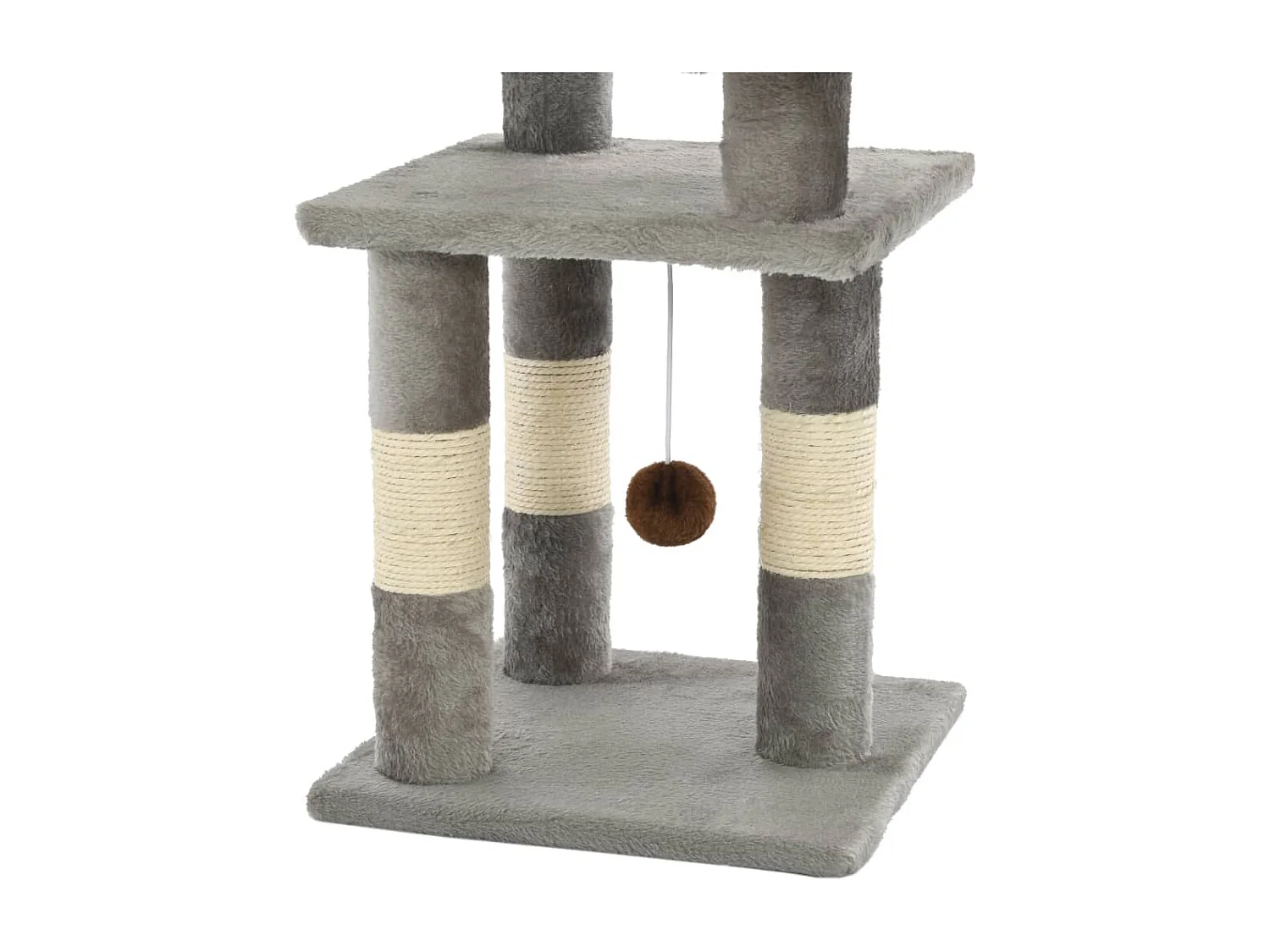 Sebastiano  Arbre à chat avec griffoirs en sisal 65 cm Gris