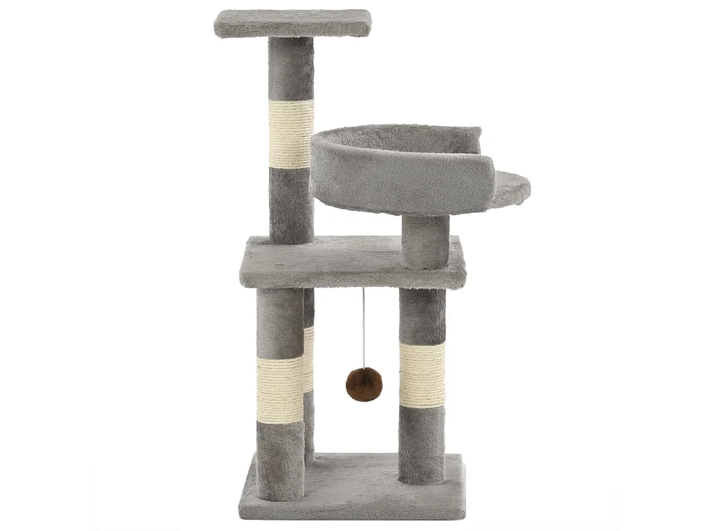 Sebastiano  Rascador para gatos con postes de sisal 65 cm gris