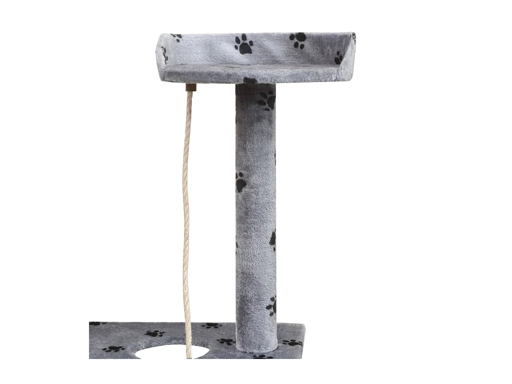 Bellmead  Arbre à chat et griffoir Sisal 150 cm Empreintes de pattes Gris