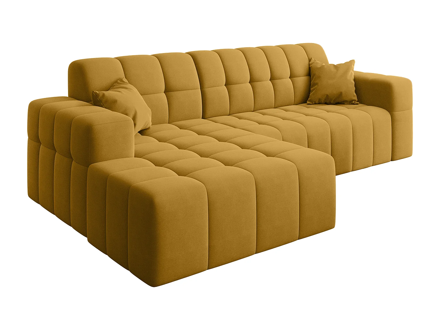 Ecksofa NIMES L-Form, Stoff Portland, Gelb, Links