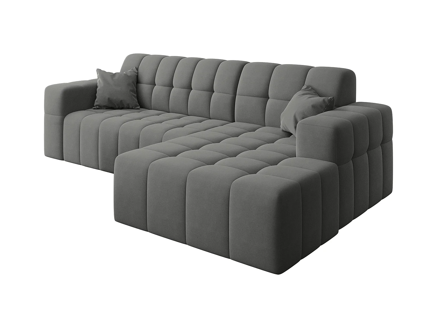 Ecksofa NIMES L-Form, Stoff Portland, Anthrazit, Rechts