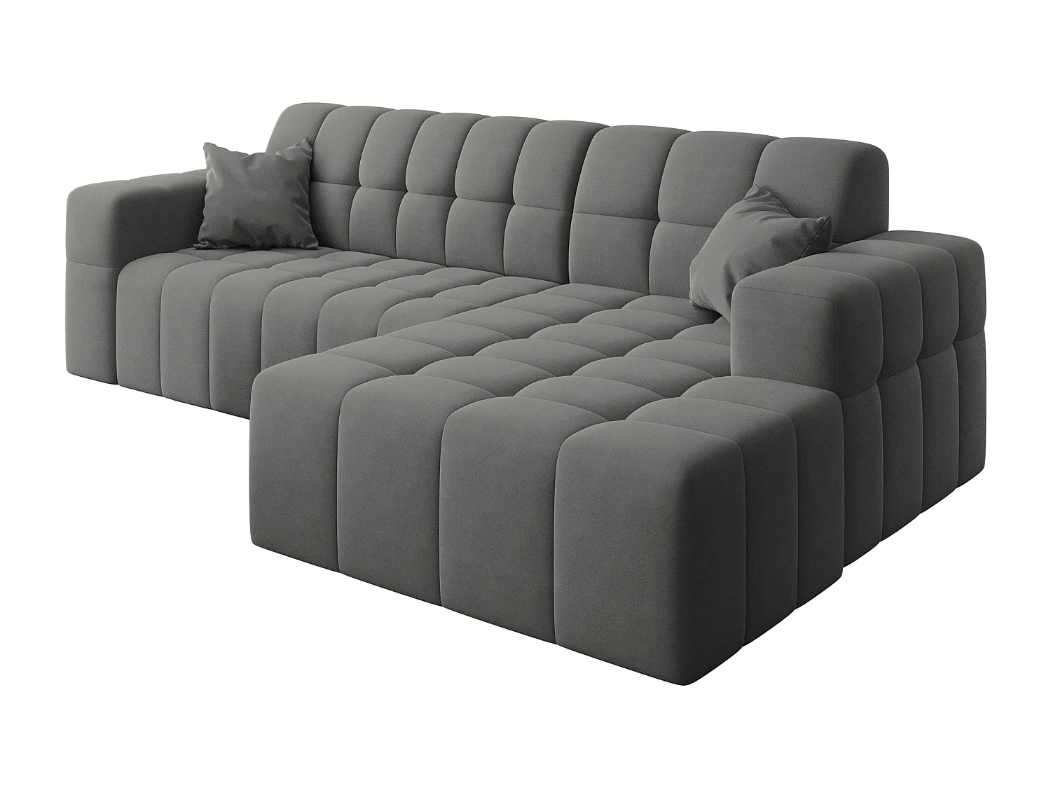 Ecksofa NIMES L-Form, Stoff Portland, Anthrazit, Rechts